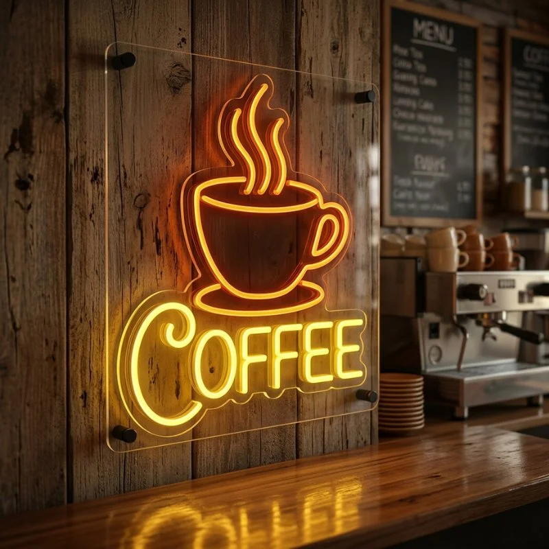 COFFEE Neon LED Tabela (Kahve)